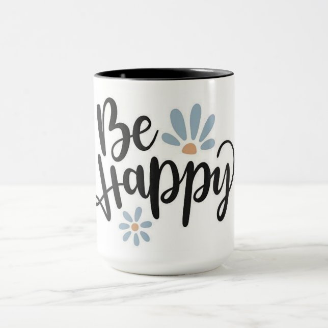Tasse Fleur de Tournesol Soyez Heureux (Centre)