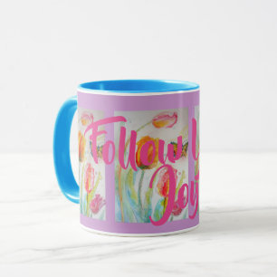 Tasse Fleur de Tulipe Rose Watercolor Violet