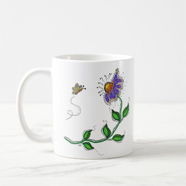 Tasse Fleur Fantaisiste (Gauche)