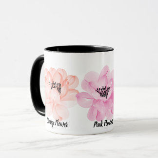 Tasse "Fleur orange, rose et jaune"