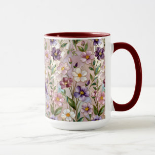 Tasse Fleur Sauvage Couleurs Florales Botaniques C