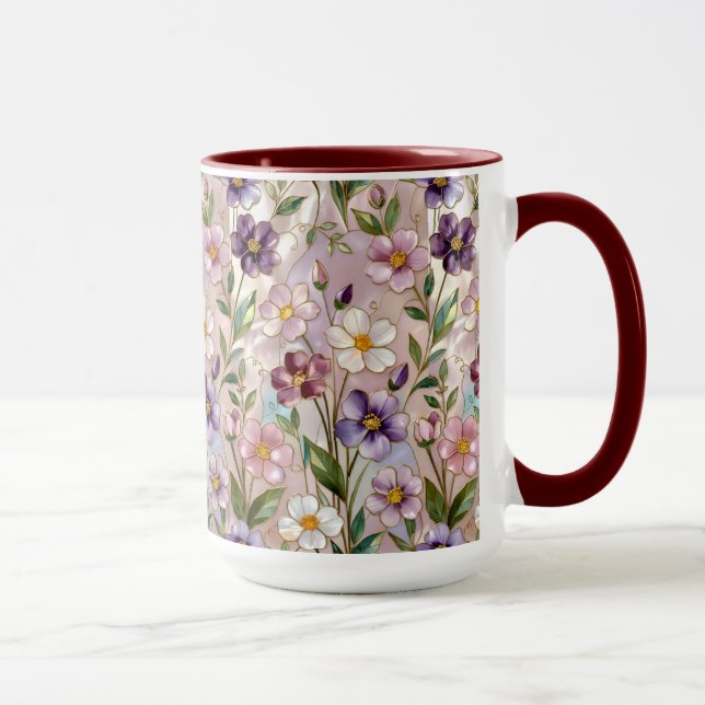 Tasse Fleur Sauvage Couleurs Florales Botaniques C (Droite)