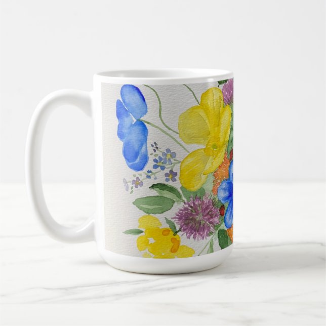 tasse fleur sauvage peinte (Gauche)