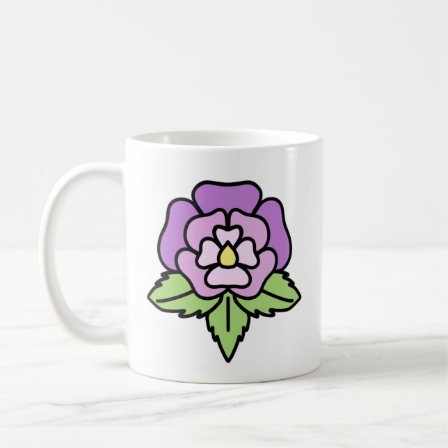 Tasse Fleur Violette (Gauche)