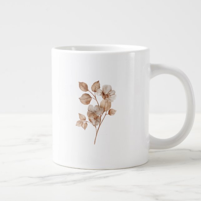 Tasse Fleurie Blanche | Tasse de Café Fleurie Esth (Droite)