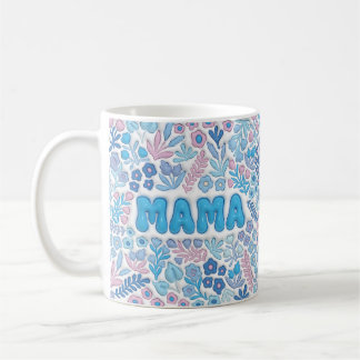 Tasse Fleurie Boho Blue pour la Fête des Mères