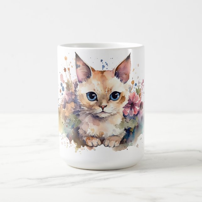 Tasse Fleurie Chat  (Centre)