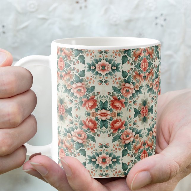 Tasse Fleurie de Cottage de Campagne (Créateur téléchargé)