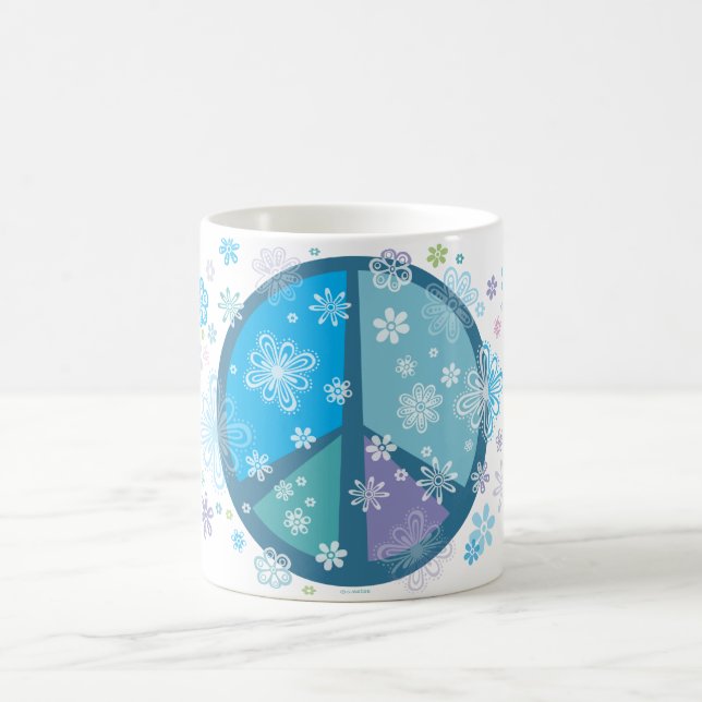 TASSE fleurie de signe de paix (Centre)