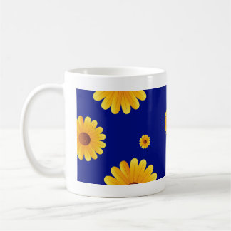 Tasse Fleurie Tournesol Bleu – Lumineuse et Joyeus