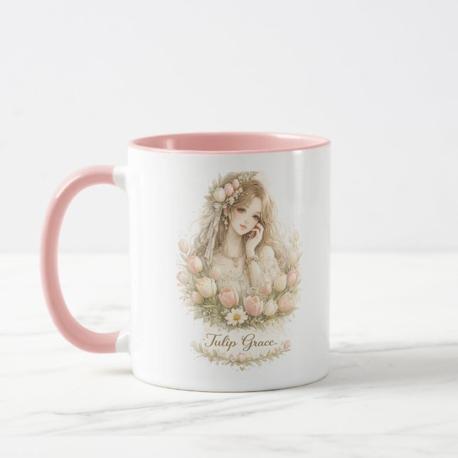 Tasse Fleurie Tulipe Grace (Gauche)