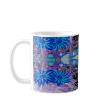 Tasse fleurs bleues