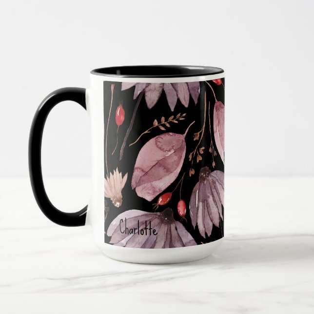 Tasse Fleurs de Lotus Lavande (Gauche)