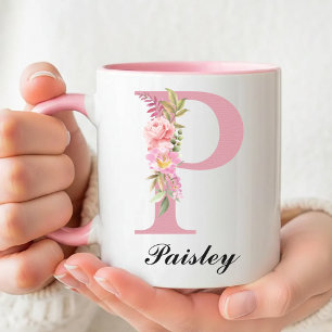 Tasse Fleurs de Roses Personnalisées Cadeau Baby S