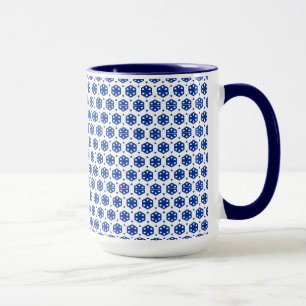 Tasse - Fleurs stylisées en rangées (centre sombre