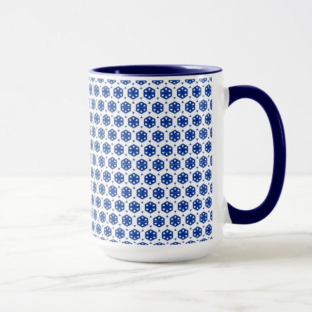 Tasse - Fleurs stylisées en rangées (centre sombre (Droite)