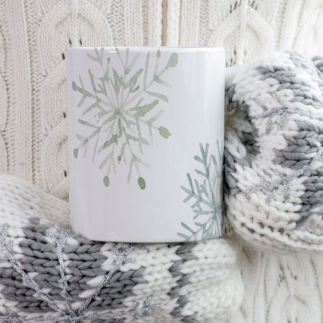 Tasse flocon de neige aquarelle (Créateur téléchargé)