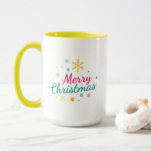 Tasse flocon de neige Noël Coloré