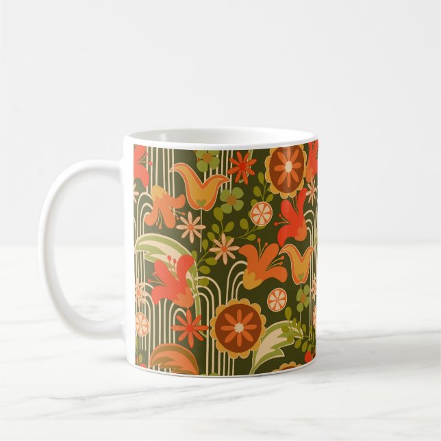 Tasse - floral rétro (Gauche)