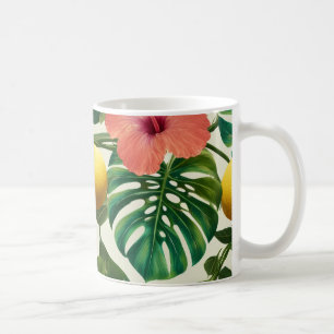 Tasse florale à l'Hibiscus Tropical
