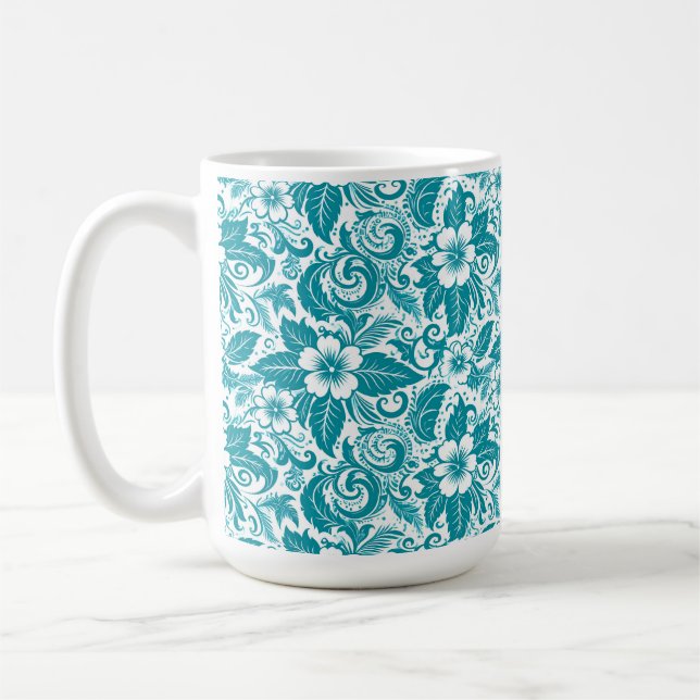 Tasse florale Aqua (Gauche)