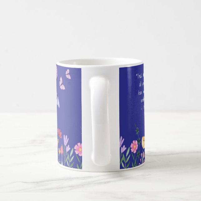 Tasse florale avec verset biblique « Faire confian (Poignée)