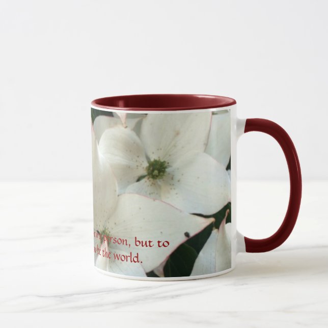 Tasse florale blanche sensible (Droite)