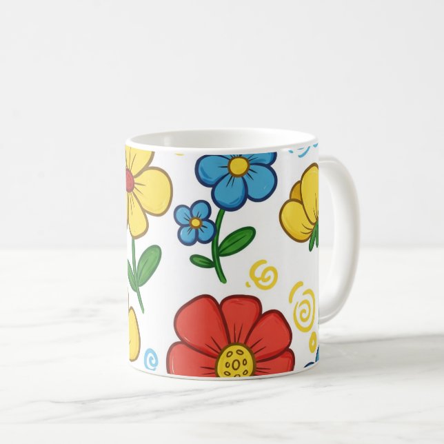 Tasse florale Bloom & Sip  (Devant droit)
