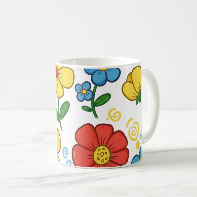 Tasse florale Bloom & Sip  (Devant droit)