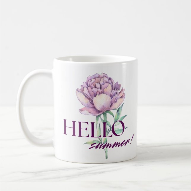 Tasse florale Bonjour l'été  (Gauche)