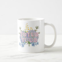 Tasse florale catholique Totus Tuus Marian