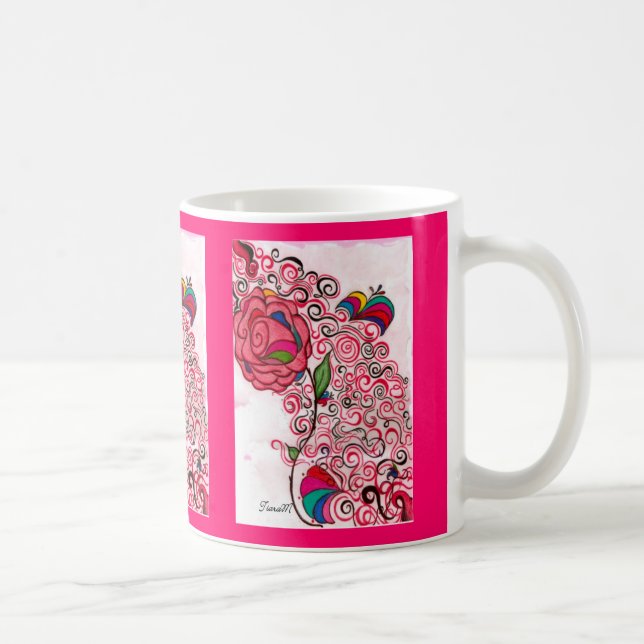 Tasse florale de bonheur (Droite)