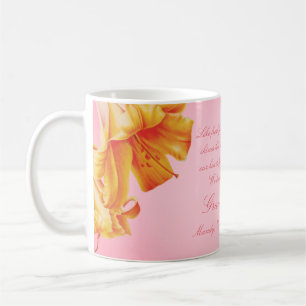 Tasse florale de cadeau de beaux-arts de lis de