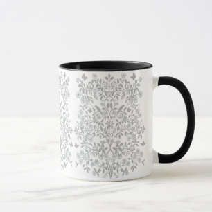 Tasse florale de damassé élégante