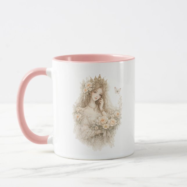 Tasse florale de la Reine Rose Royale (Gauche)