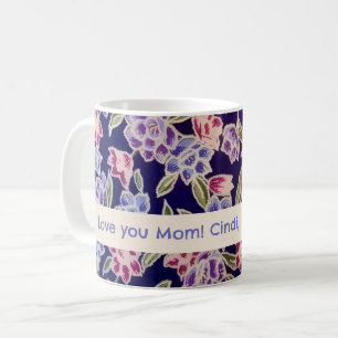 Tasse Florale de l'Amour de la Fête des Mères