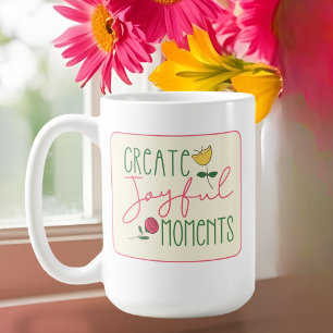 Tasse florale inspirante moderne
