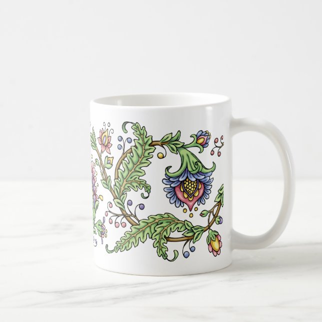 Tasse florale jacobéenne (Droite)