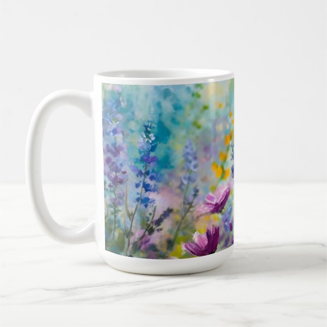 Tasse florale luxuriante  (Gauche)