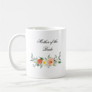 Tasse florale personnalisée de faveur de mariage