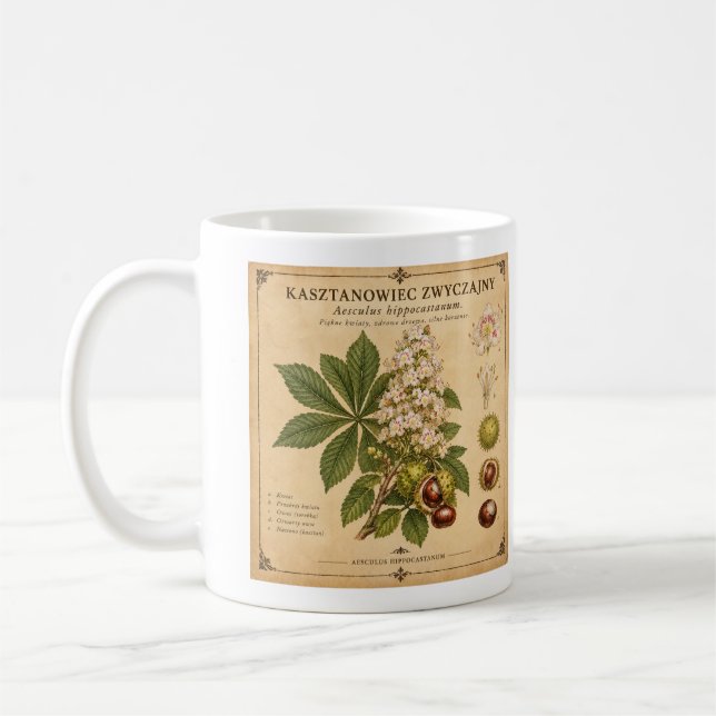 Tasse florale pour l'automne.  (Gauche)