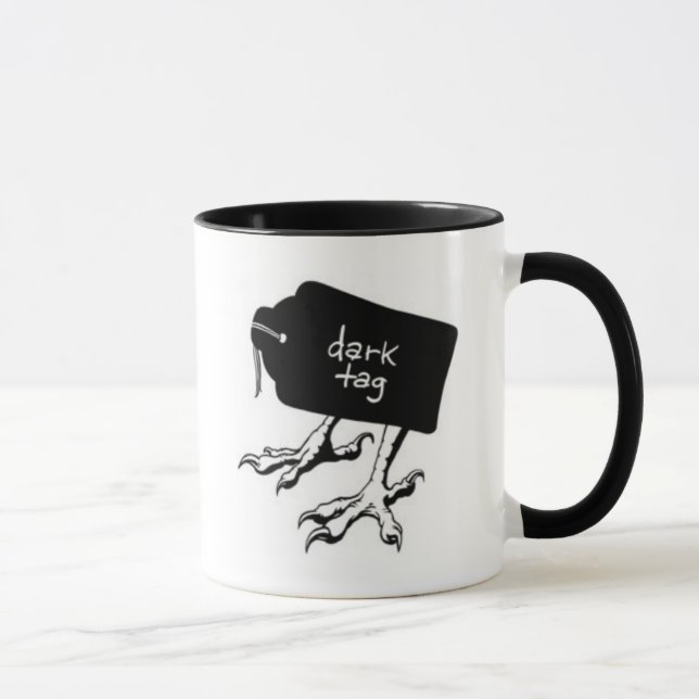 Tasse foncée d'étiquette (Droite)
