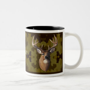 Tasse foncée personnalisée de cerfs communs de