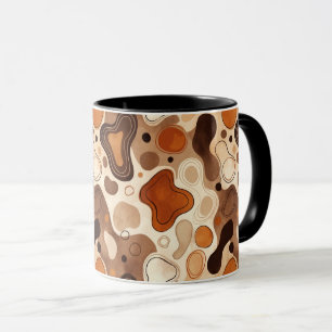 Tasse Formes Fluides Terreuses – Style Abstrait Mi