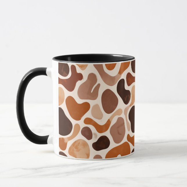 Tasse Formes Fluides Terreuses – Style Abstrait Mi (Gauche)