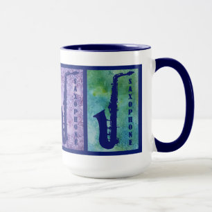 Tasse fraîche de Windows de saxophone