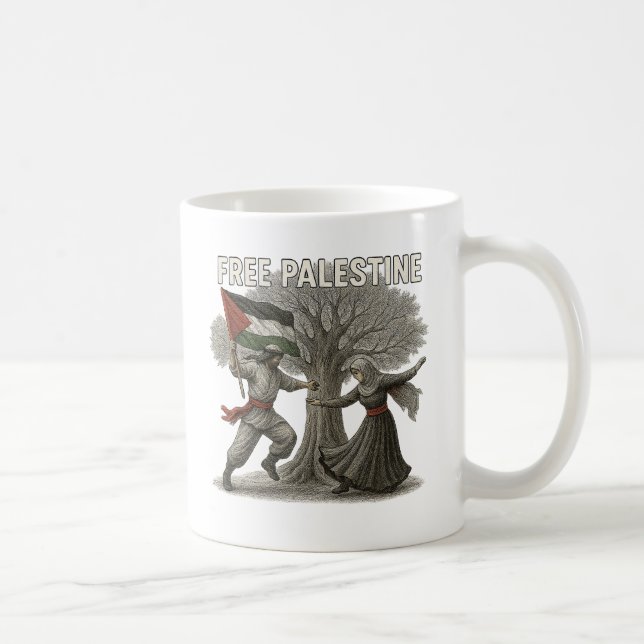 Tasse Free Palestine – Racines de la Résistance (Droite)