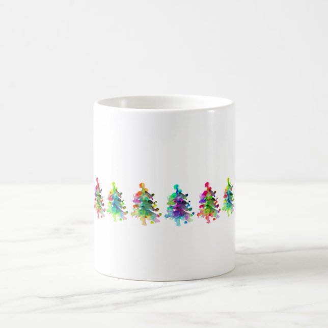 Tasse frontalière des arbres de Noël. (Centre)