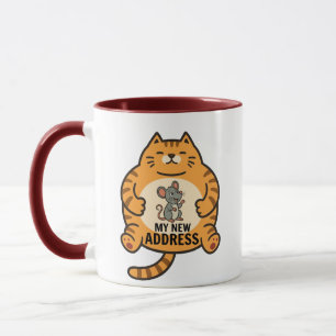 Tasse Fun Chat Gras et Souris - Ma Tasse à Café Mi