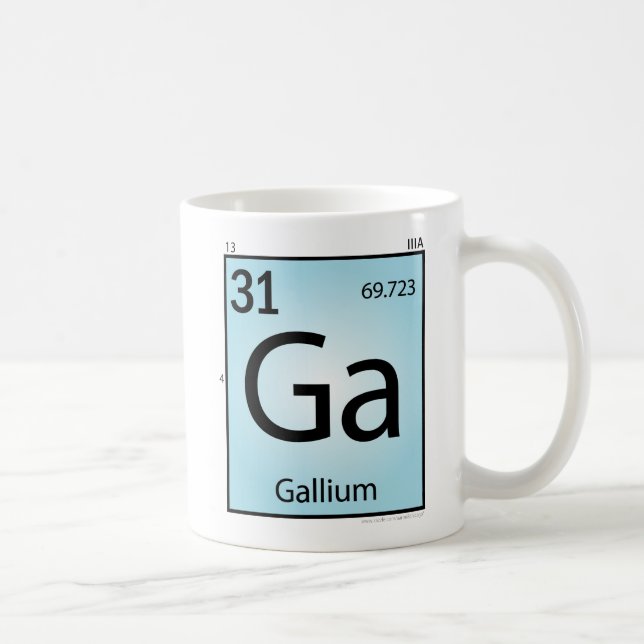 Tasse (Ga) d'élément de gallium (Droite)